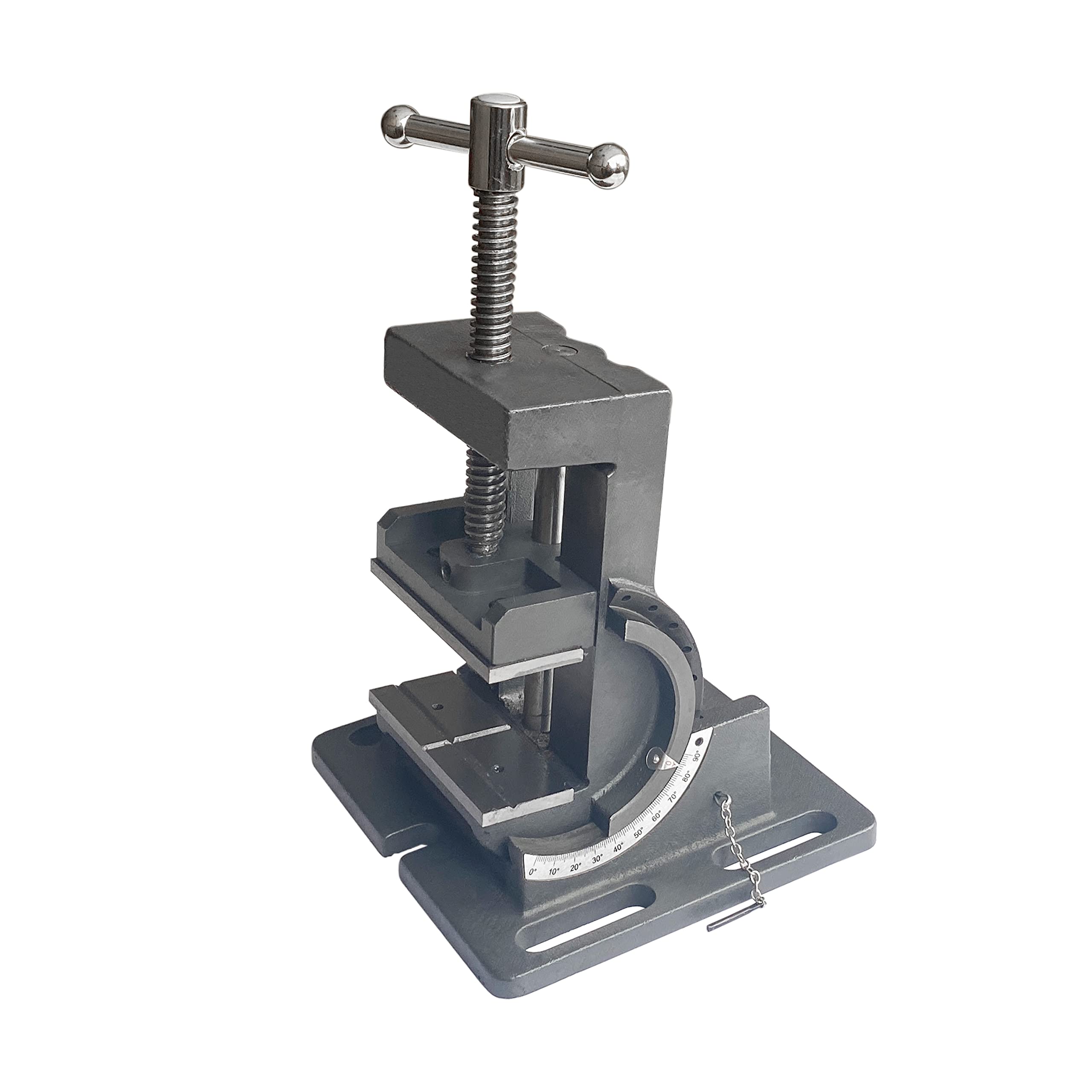 HFS(R) 4-Inch Cast Iron Tilt Angle Drill Press Vise for Drilling, Tapping and Reaming with Angle Settings，4" Jaw Width - Image 6
