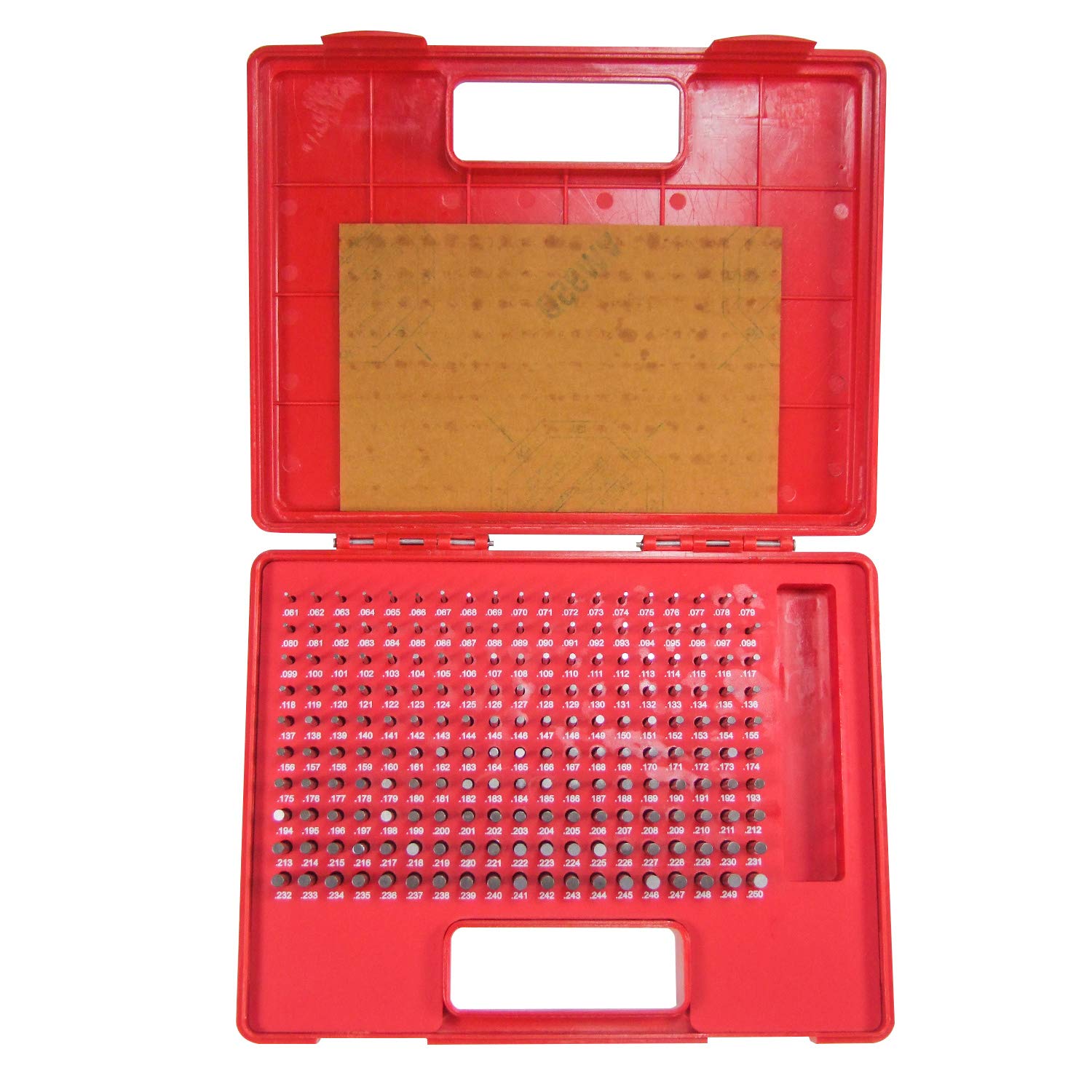 HFS(R) Steel Pin Gauges Set Minus Gage M1 with Plastic Case for Carpenters and Home Improvement 0.061-0.250" 190pcs - Image 5
